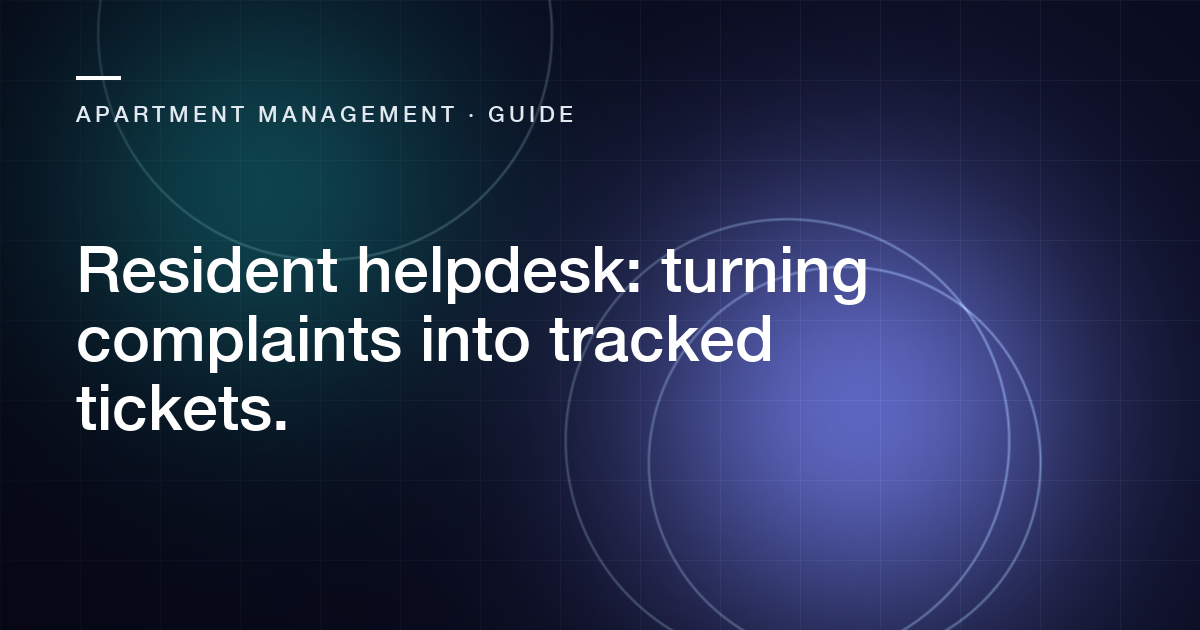 Abstract cover for the article: Resident helpdesk: turning complaints into tracked tickets.
